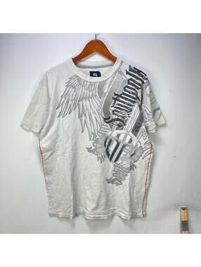 Vintage Y2K Southpole Graphic Angel Wing Spellout T Shirt XL